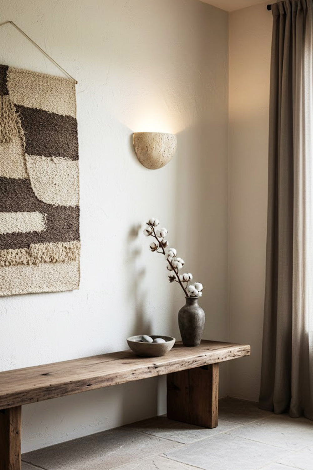 Stone Bowl Wall Light - view 2 | everlamps