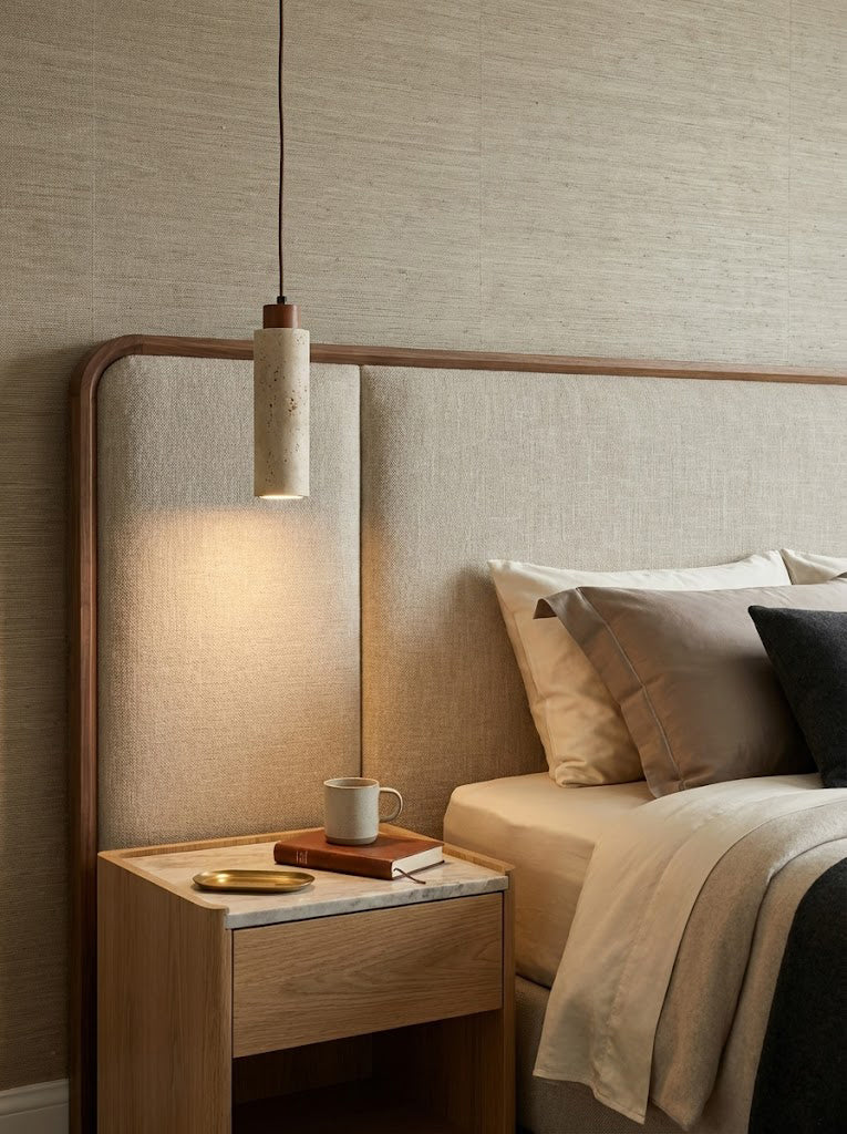 Stone Cylinder Pendant Light - view 2 | everlamps
