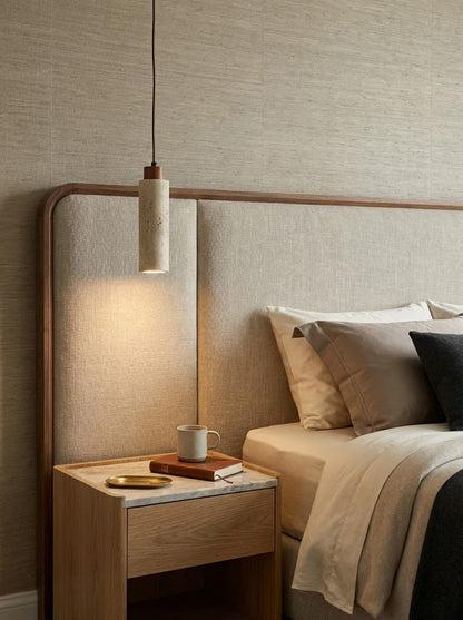 Stone Cylinder Pendant Light - view 2 | everlamps