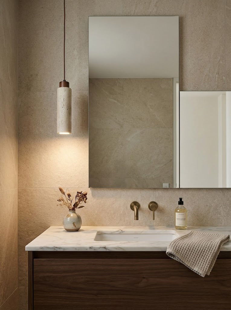Stone Cylinder Pendant Light - view 5 | everlamps