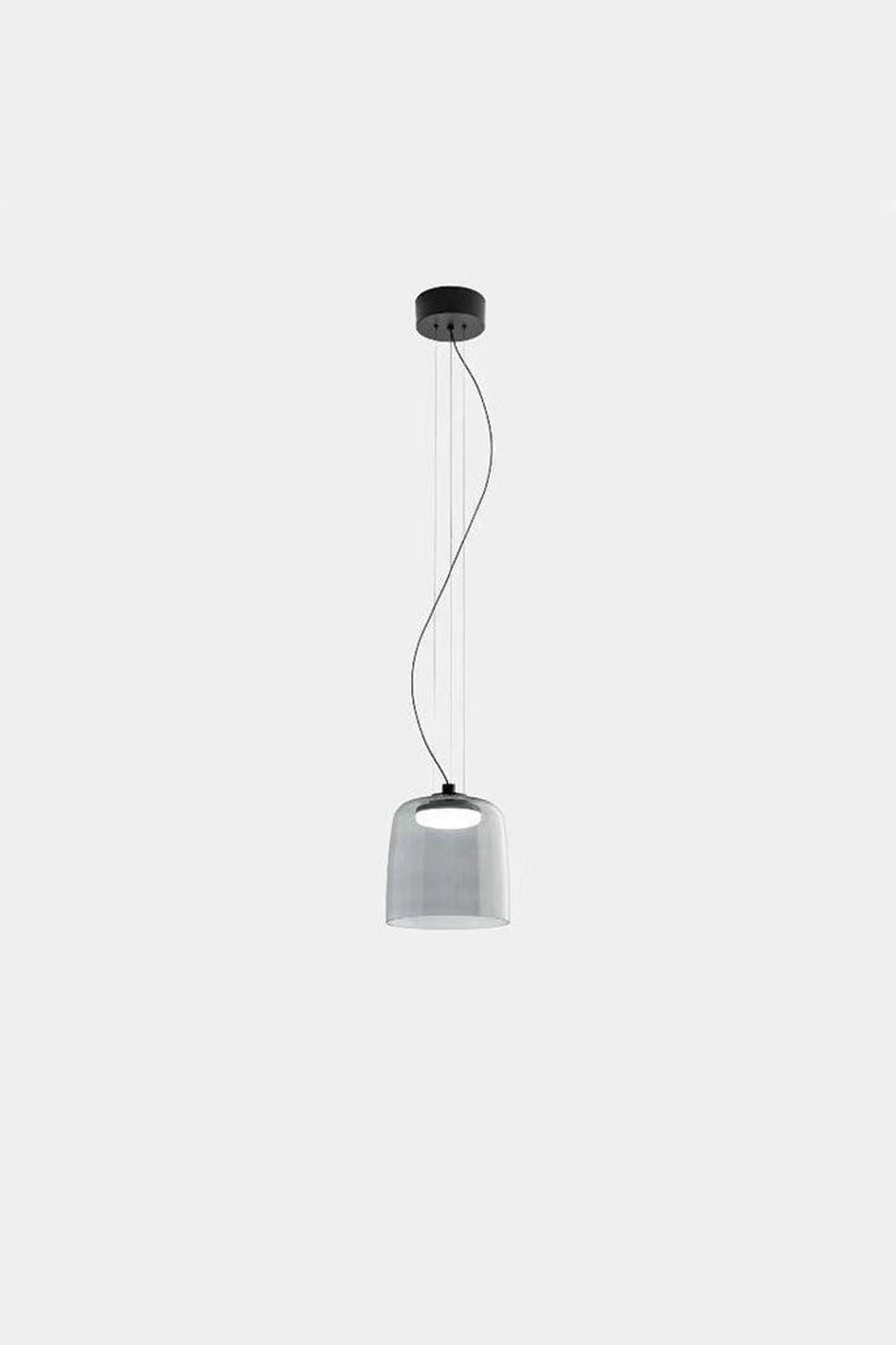 Stratum Layered Glass Pendant Light | Glass, Metal | Full view of the light sage  layered glass pendant variant | Isolated product shot | vexa lamps