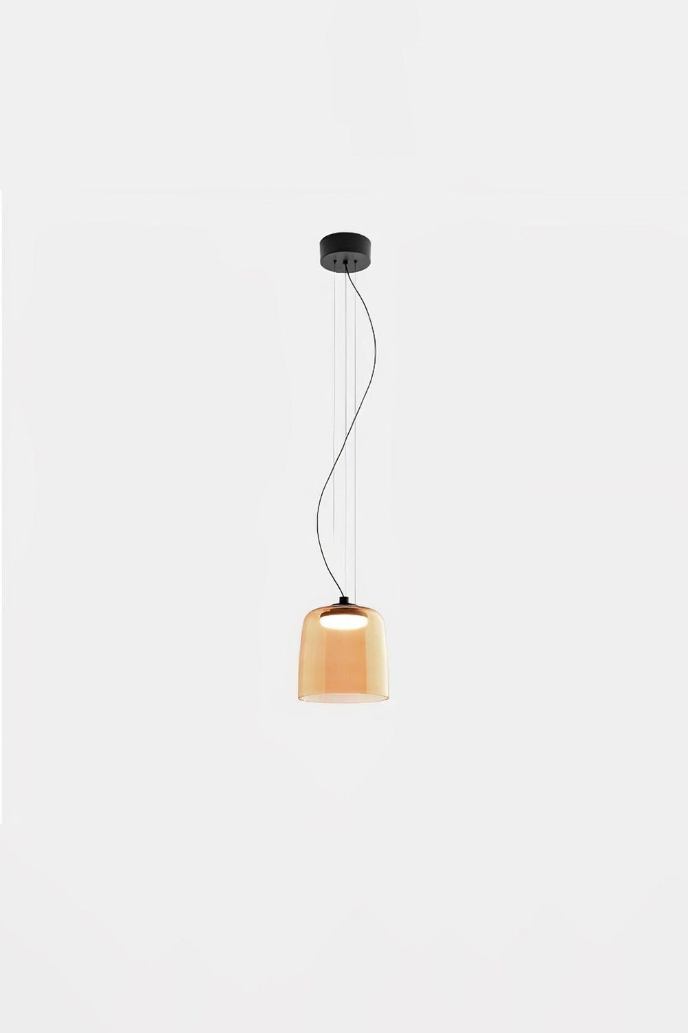 Stratum Layered Glass Pendant Light | Glass, Metal | Full view of the light sage  layered glass pendant variant | Isolated product shot | vexa lamps