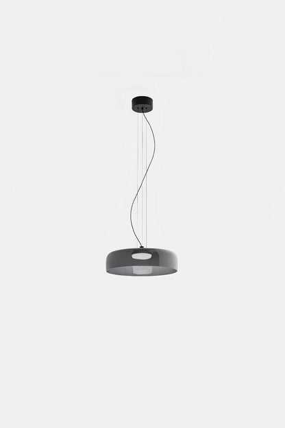 Stratum Layered Glass Pendant Light | Glass, Metal | Full view of the light sage  layered glass pendant variant | Isolated product shot | vexa lamps