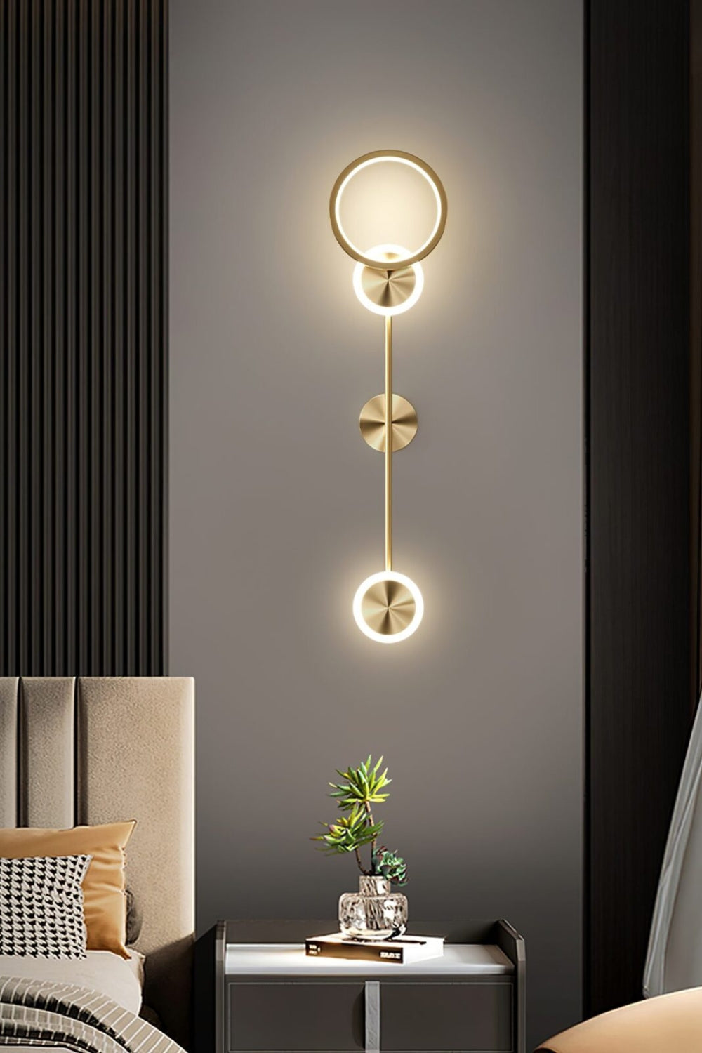 Brass Susan Trio Wall Lamp - view 7 | everlamps