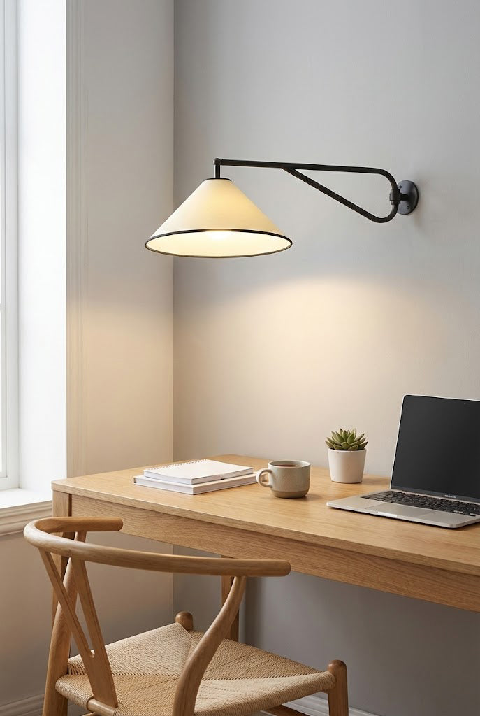 Swing Arm Cone Wall Sconce - view 6 | everlamps