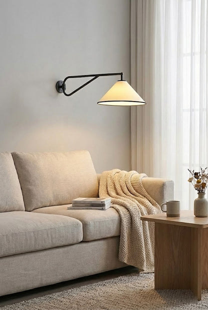 Swing Arm Cone Wall Sconce - view 2 | everlamps