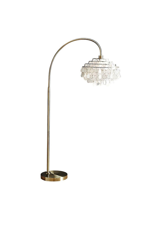 Teardrops Capiz Arc Floor Lamp | everlamps