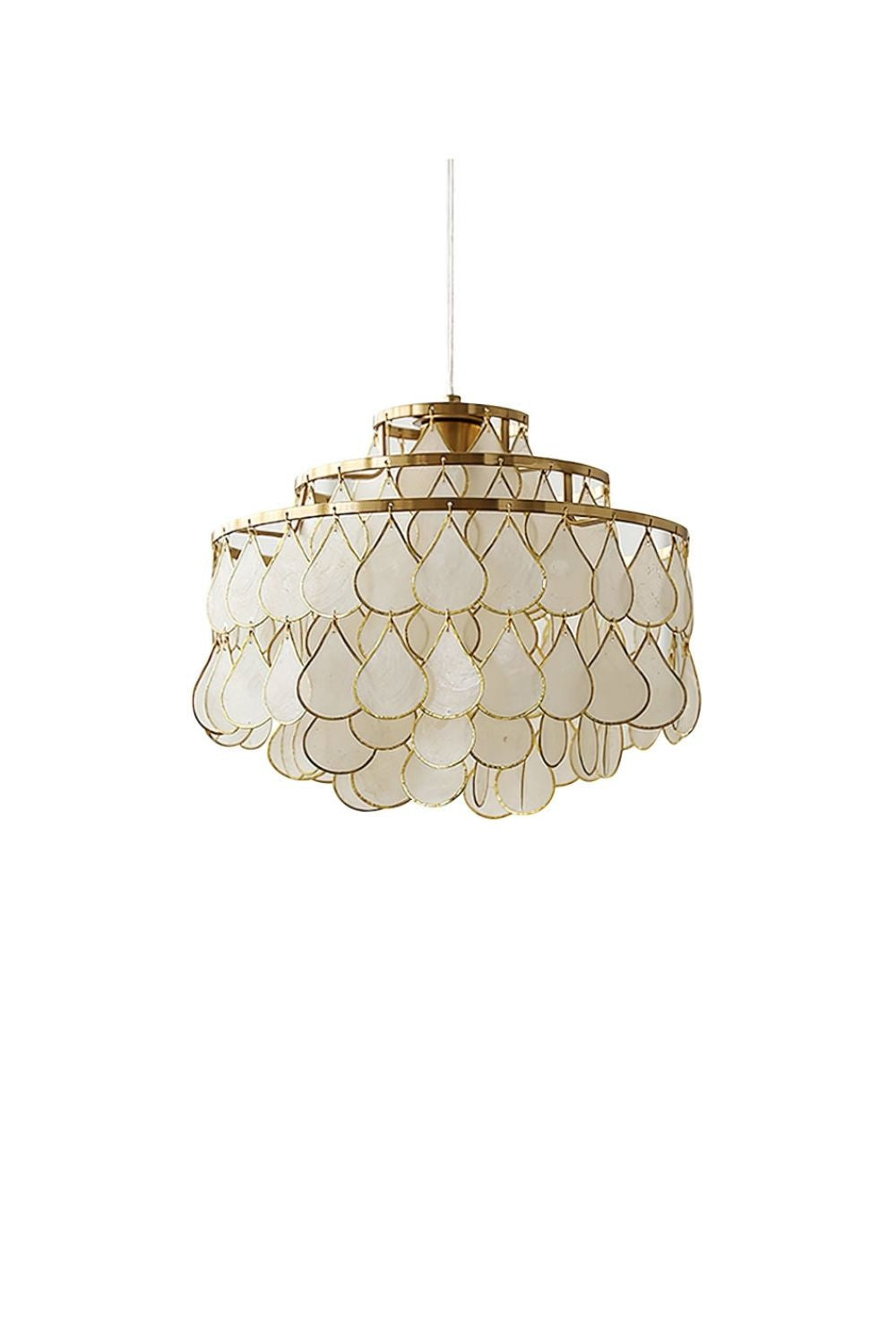 Teardrops Capiz Chandelier | everlamps