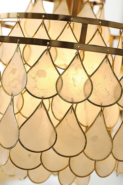 Teardrops Capiz Chandelier - view 25 | everlamps
