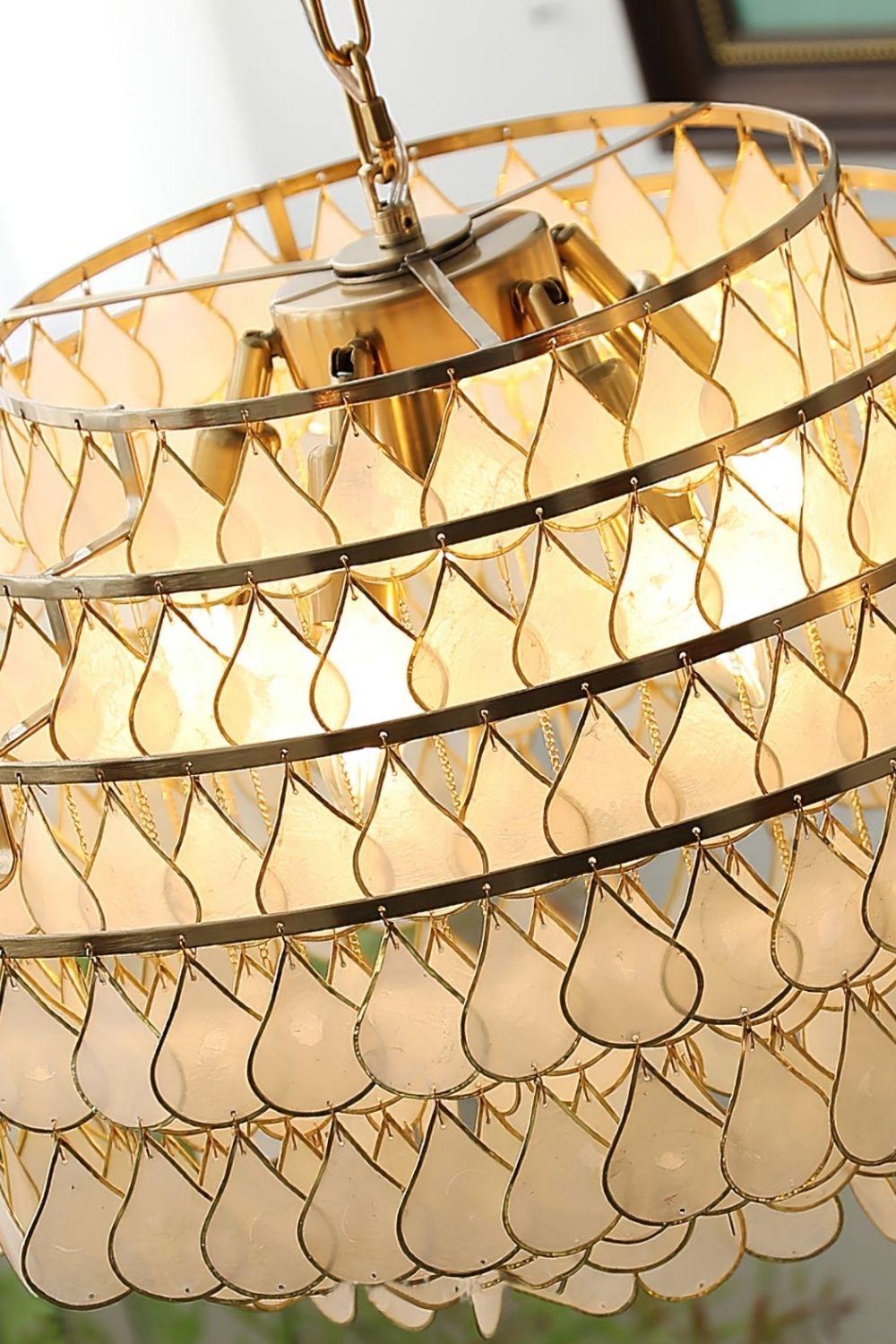 Teardrops Capiz Chandelier - view 26 | everlamps