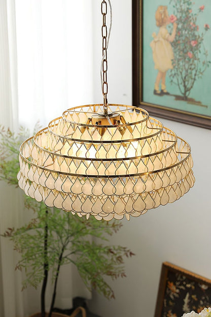 Teardrops Capiz Chandelier - view 8 | everlamps