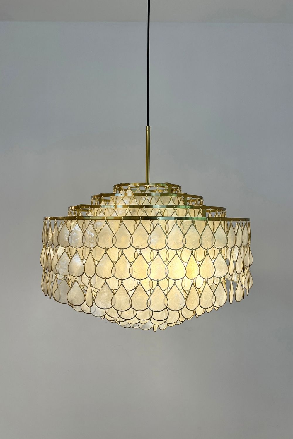 Teardrops Capiz Chandelier - view 18 | everlamps