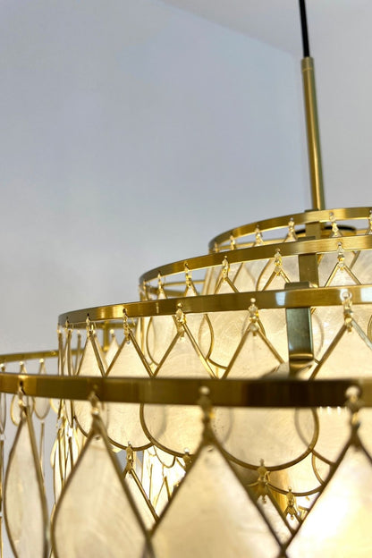 Teardrops Capiz Chandelier - view 17 | everlamps