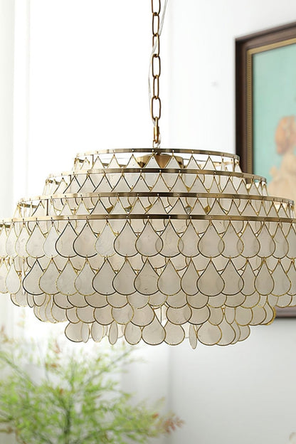 Teardrops Capiz Chandelier - view 21 | everlamps