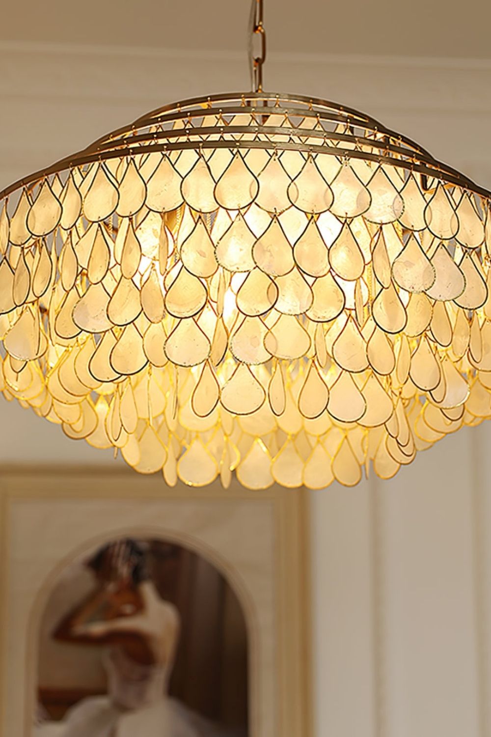 Teardrops Capiz Chandelier - view 24 | everlamps