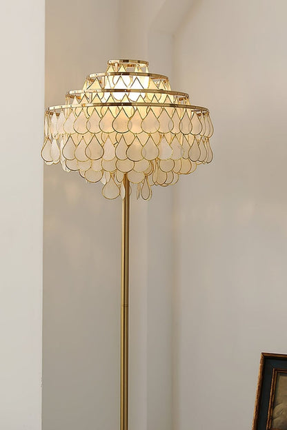 Teardrops Capiz Floor Lamp - view 3 | everlamps