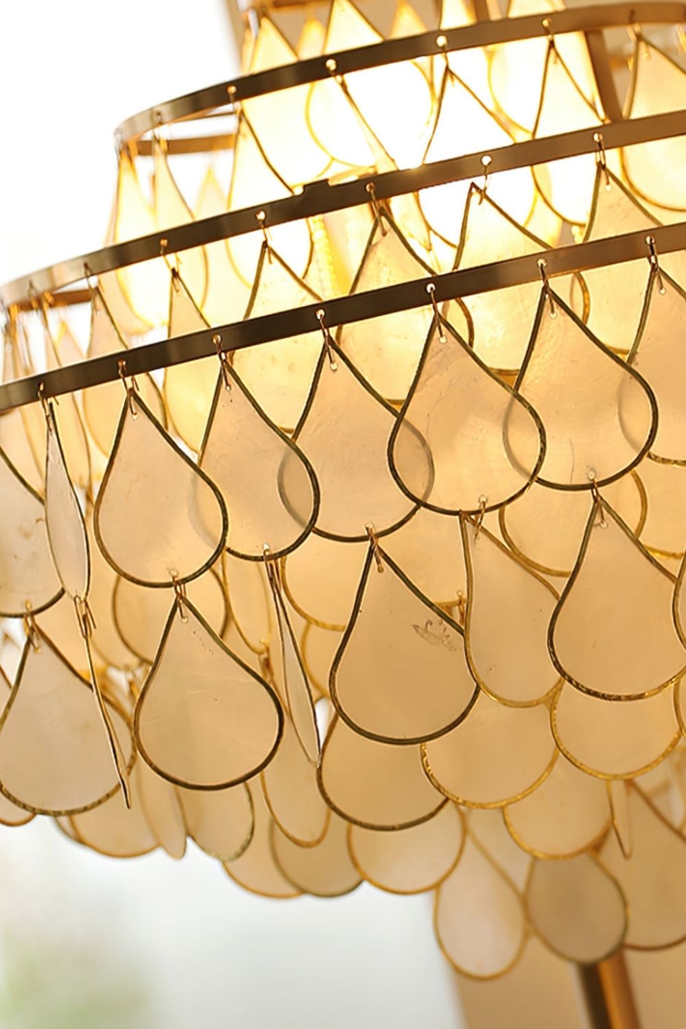Teardrops Capiz Floor Lamp - view 14 | everlamps