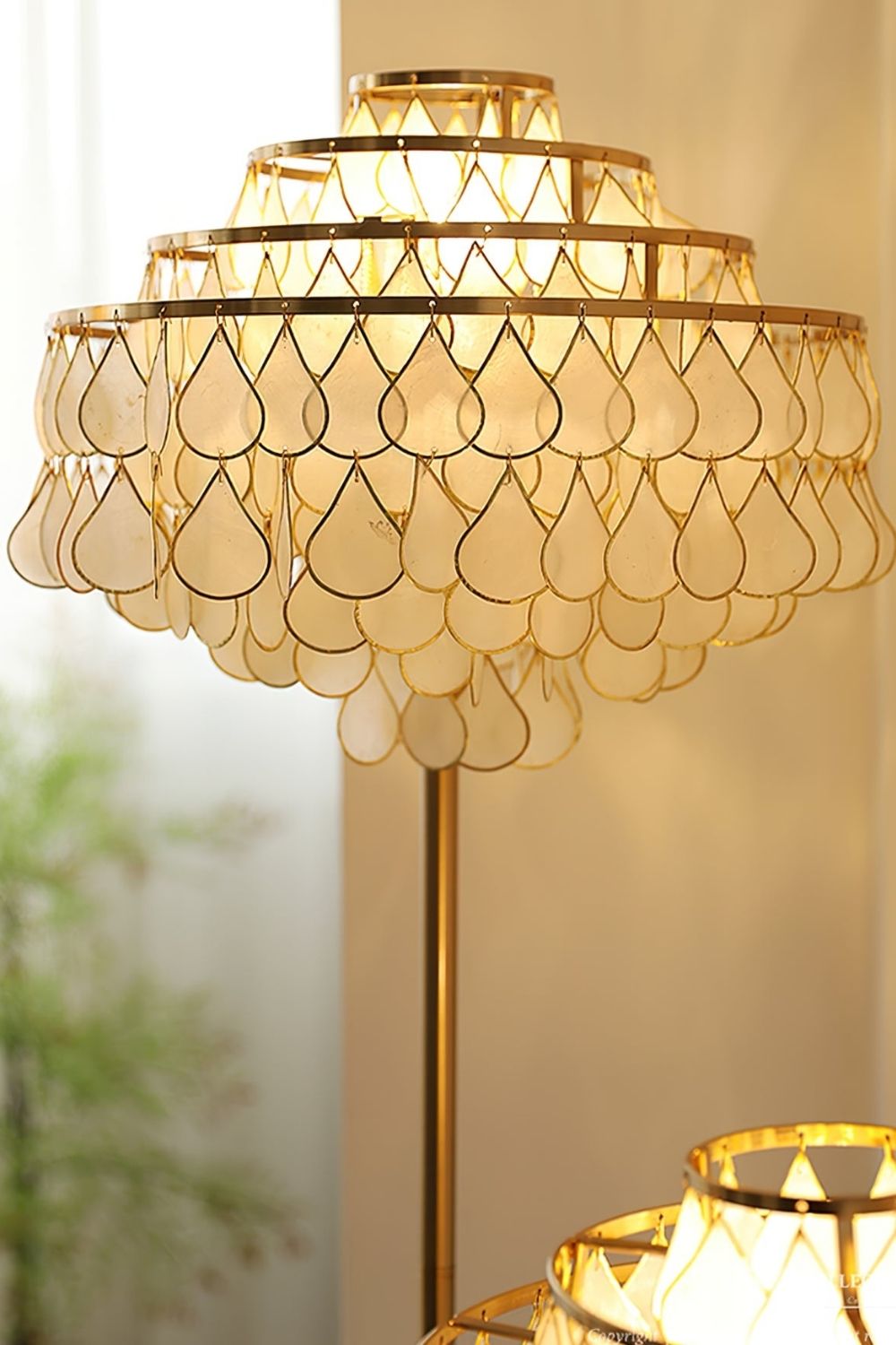 Teardrops Capiz Floor Lamp - view 11 | everlamps