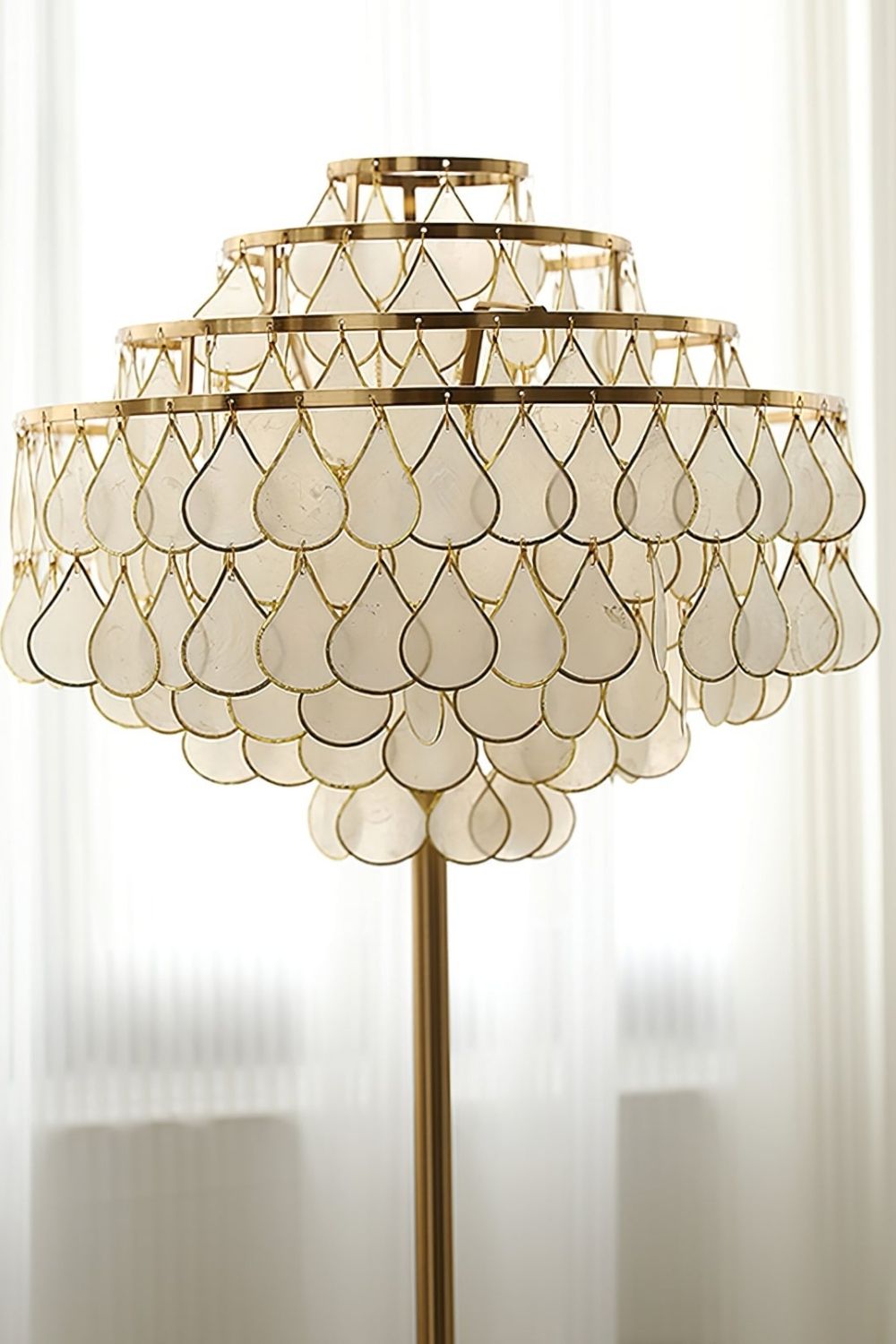 Teardrops Capiz Floor Lamp - view 13 | everlamps