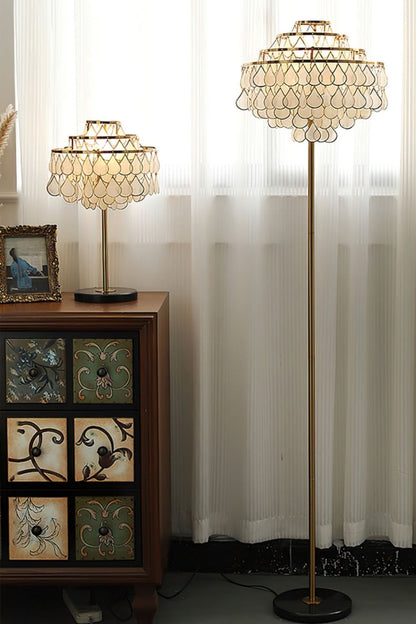 Teardrops Capiz Floor Lamp - view 10 | everlamps