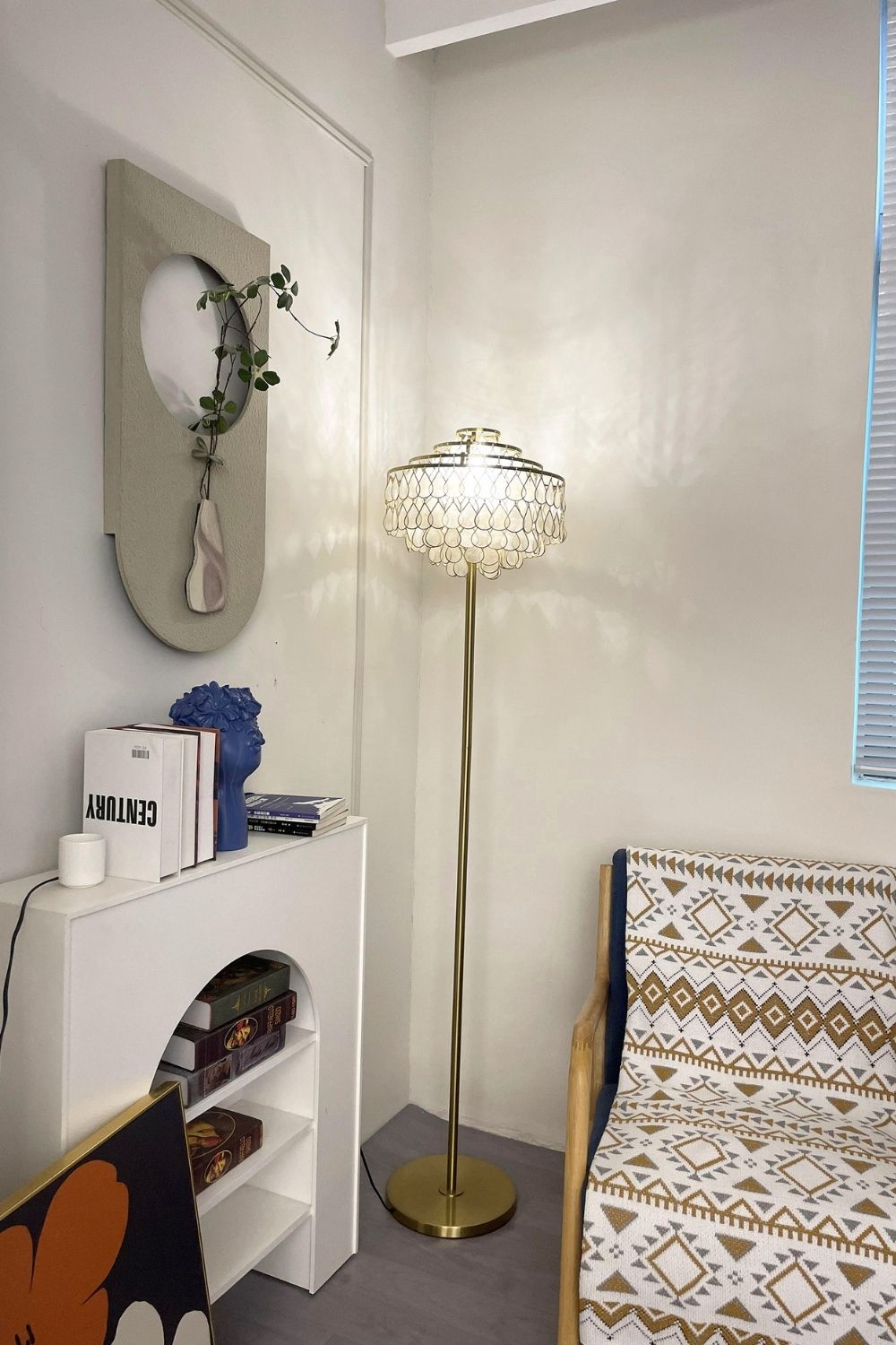 Teardrops Capiz Floor Lamp - view 6 | everlamps