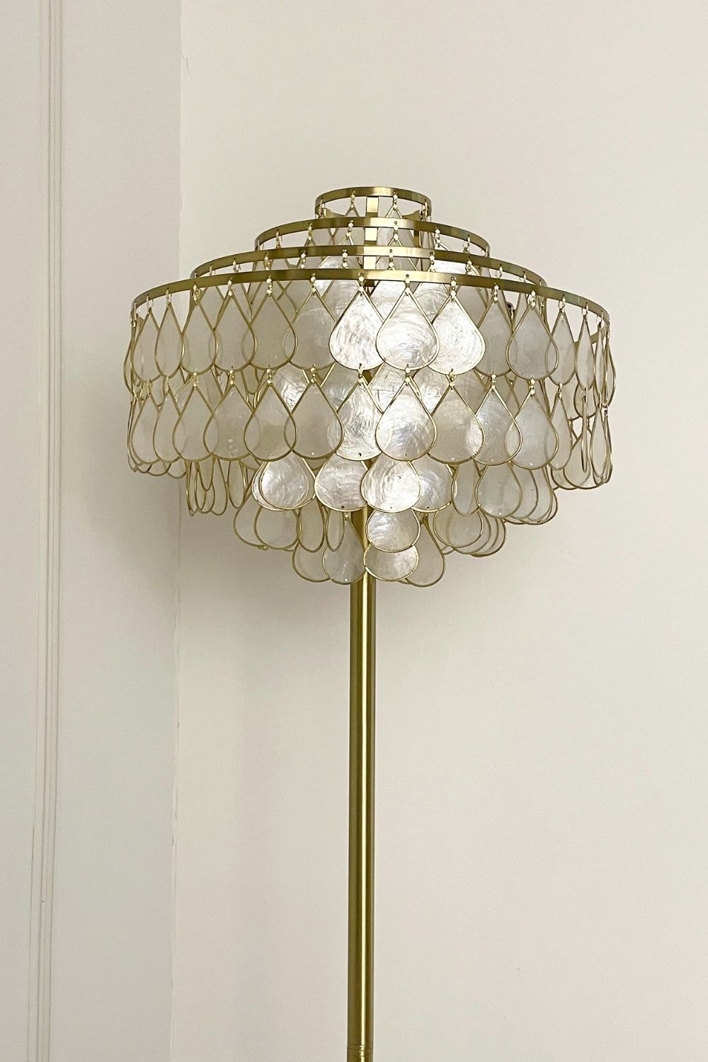 Teardrops Capiz Floor Lamp - view 12 | everlamps