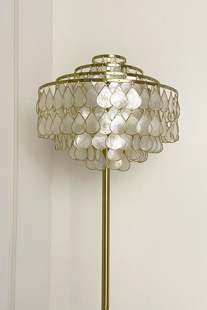 Teardrops Capiz Floor Lamp - view 12 | everlamps