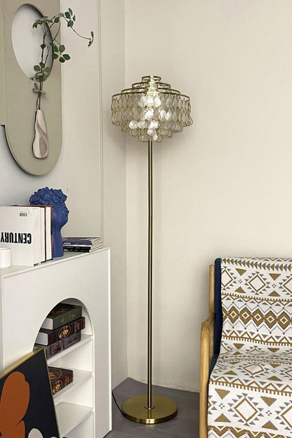 Teardrops Capiz Floor Lamp - view 8 | everlamps