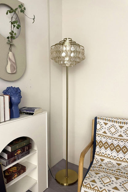 Teardrops Capiz Floor Lamp - view 9 | everlamps