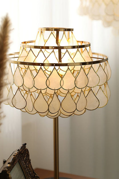 Teardrops Capiz Table Lamp - view 7 | everlamps