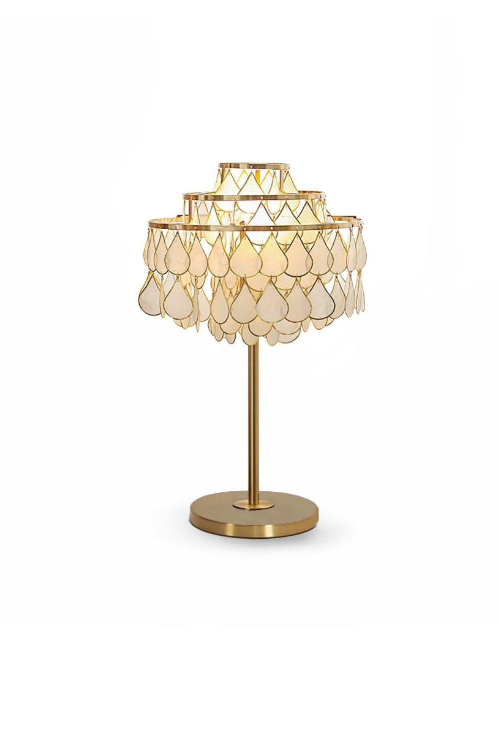 Teardrops Capiz Table Lamp | everlamps