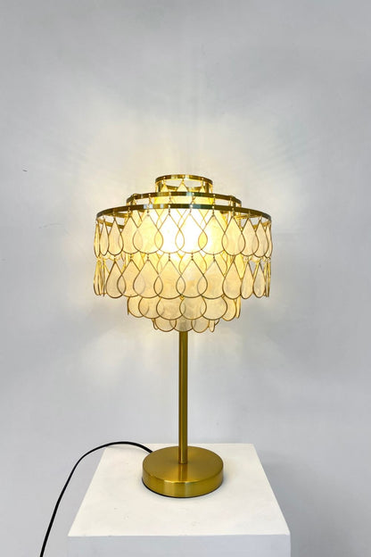 Teardrops Capiz Table Lamp - view 2 | everlamps
