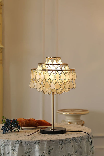 Teardrops Capiz Table Lamp - view 6 | everlamps