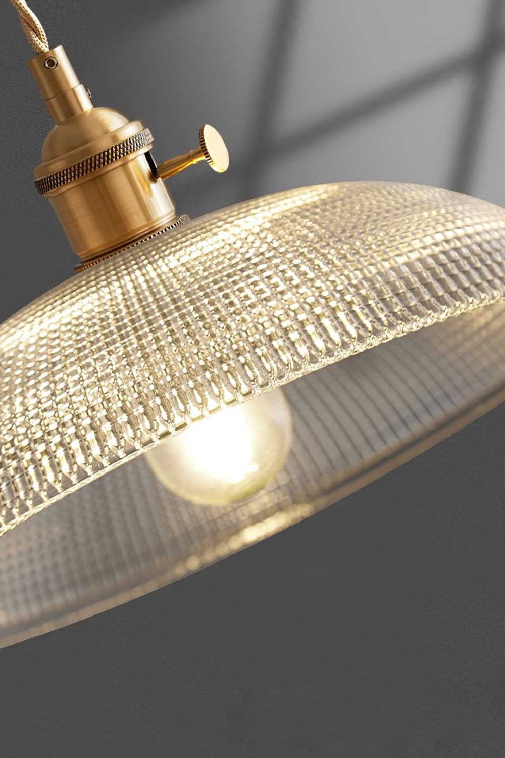 Textured Dome Glass Pendant Light - view 10 | everlamps