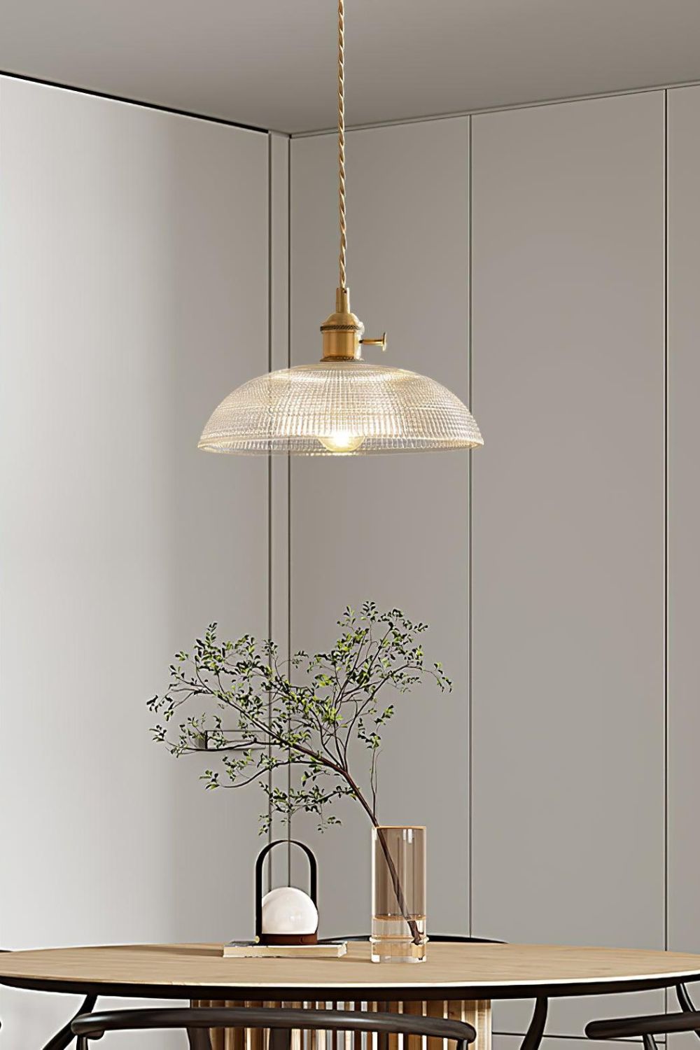 Textured Dome Glass Pendant Light - view 4 | everlamps