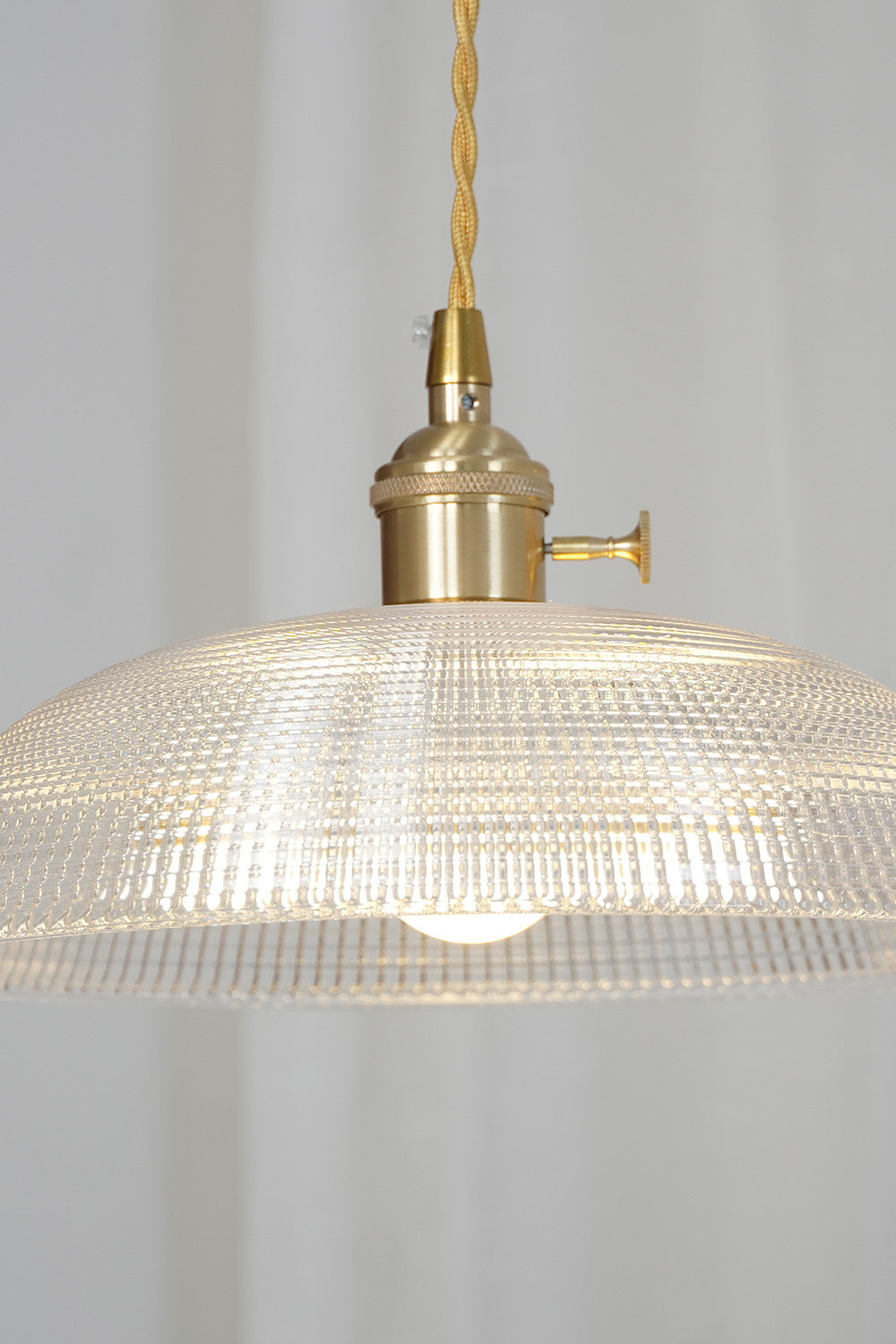 Textured Dome Glass Pendant Light - view 13 | everlamps
