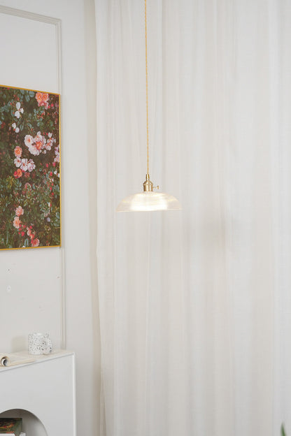 Textured Dome Glass Pendant Light - view 16 | everlamps