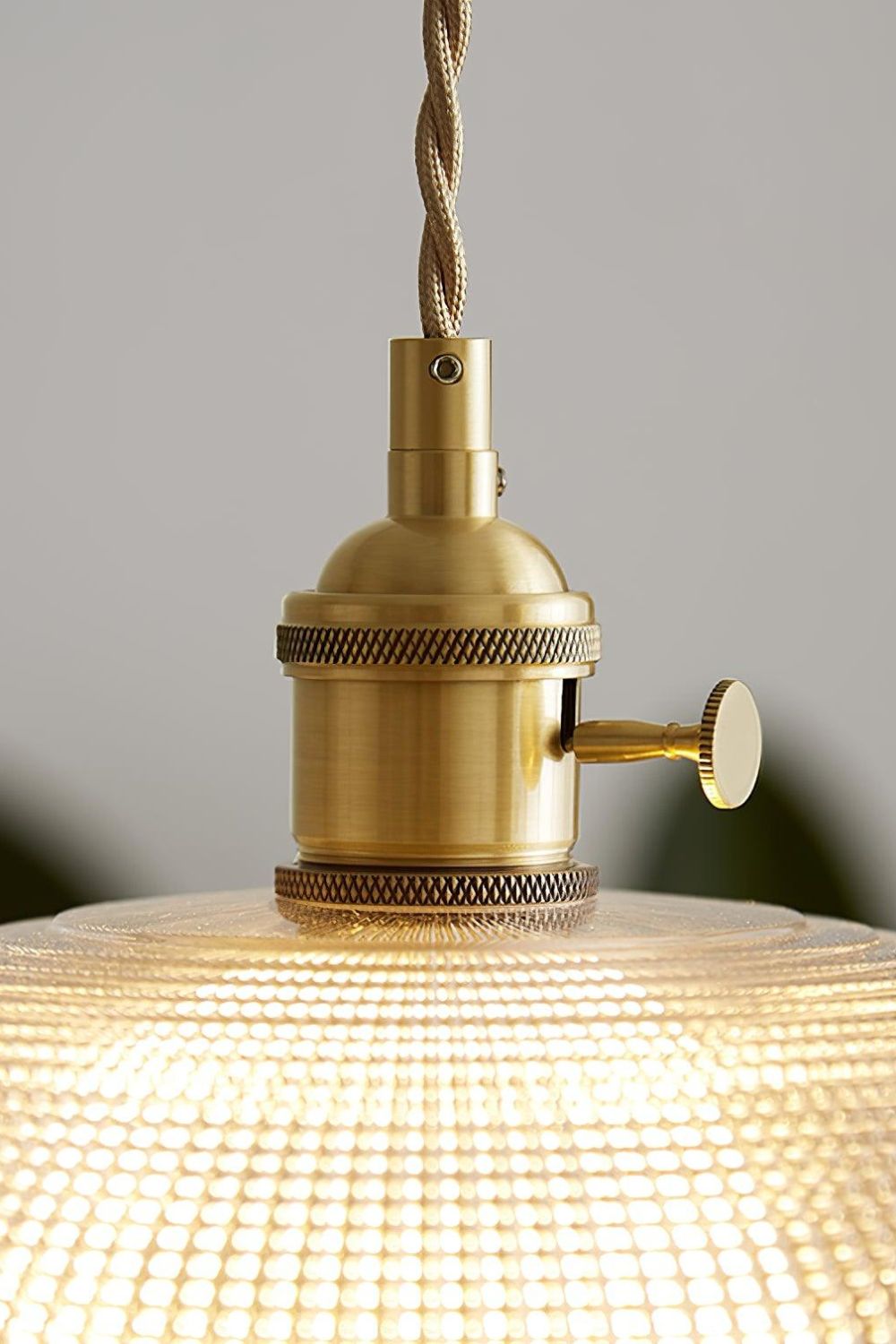 Textured Dome Glass Pendant Light - view 11 | everlamps