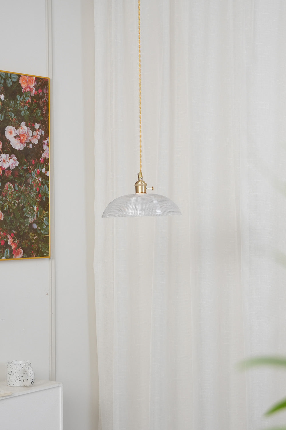 Textured Dome Glass Pendant Light - view 17 | everlamps