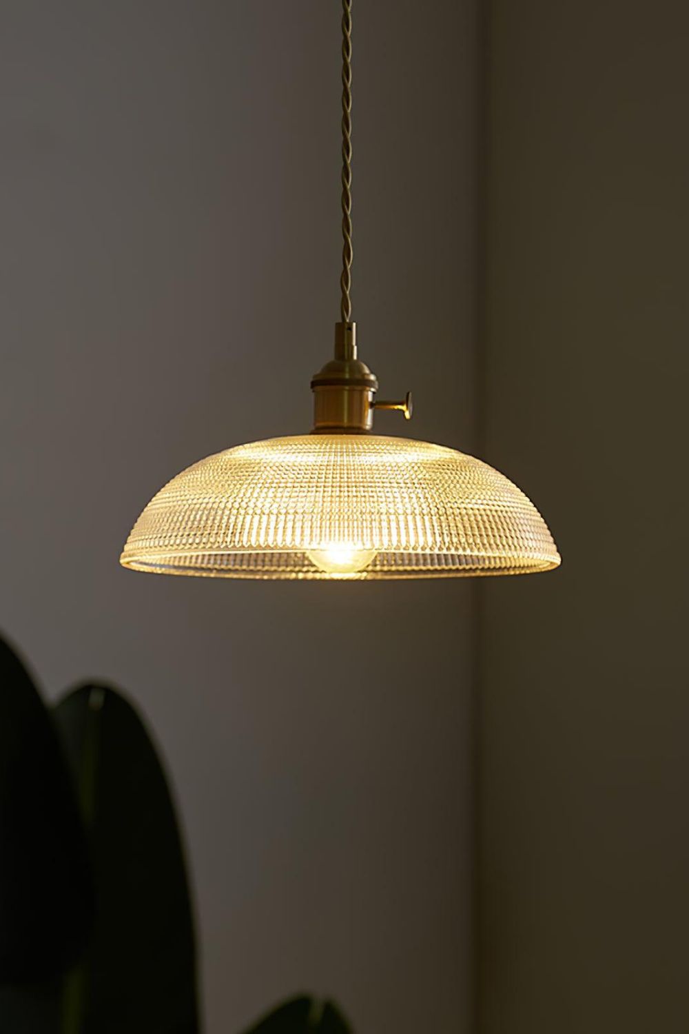 Textured Dome Glass Pendant Light - view 2 | everlamps