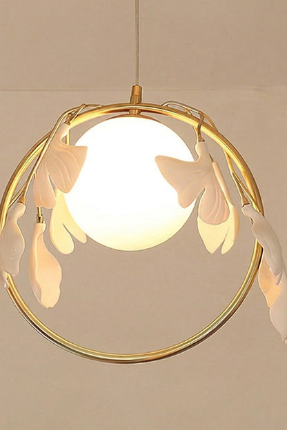 The Golden Gingko Halo Pendant Light | detail | vexa lamps