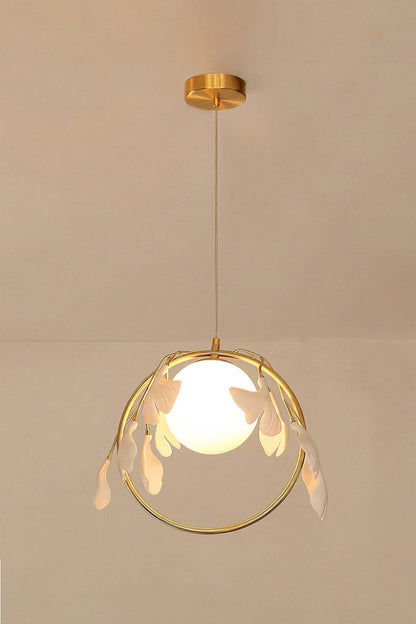 The Golden Gingko Halo Pendant Light  vexa lamps
