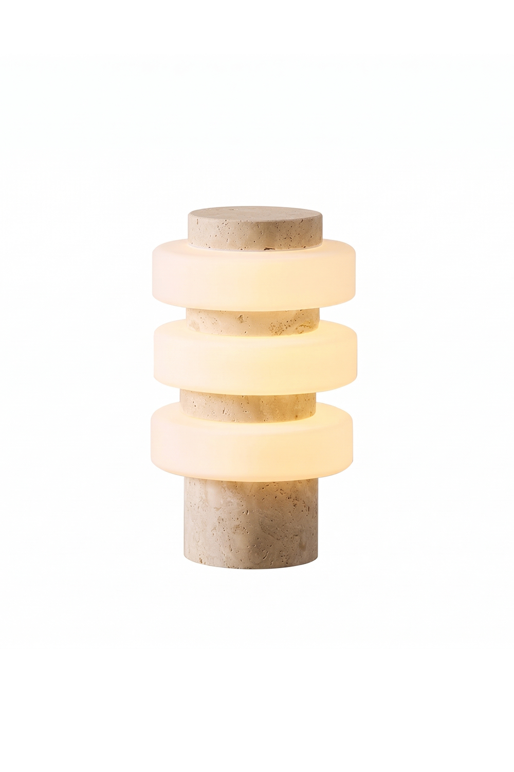 The Strata Stone Pillar Table Lamp vexa lamps