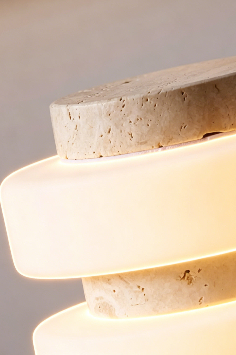 The Strata Stone Pillar Table Lamp | Acrylic detail | vexa lamps