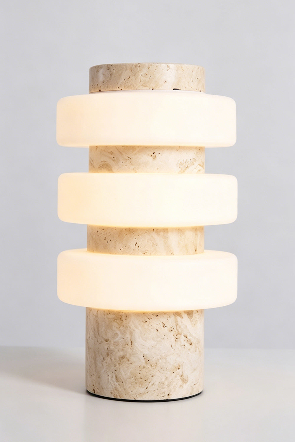 The Strata Stone Pillar Table Lamp | detail | vexa lamps