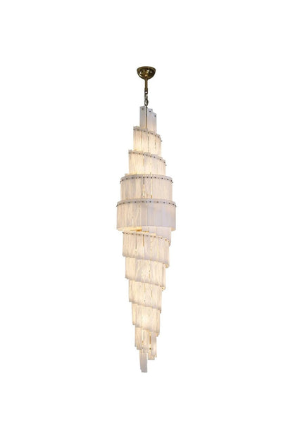 Tiered Rectangular Alabaster Chandelier | everlamps