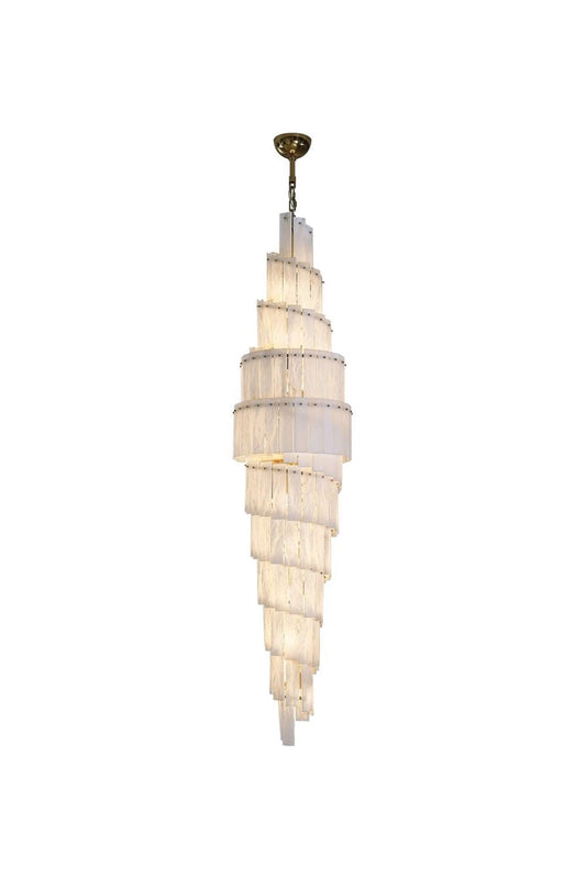 Tiered Rectangular Alabaster Chandelier | everlamps