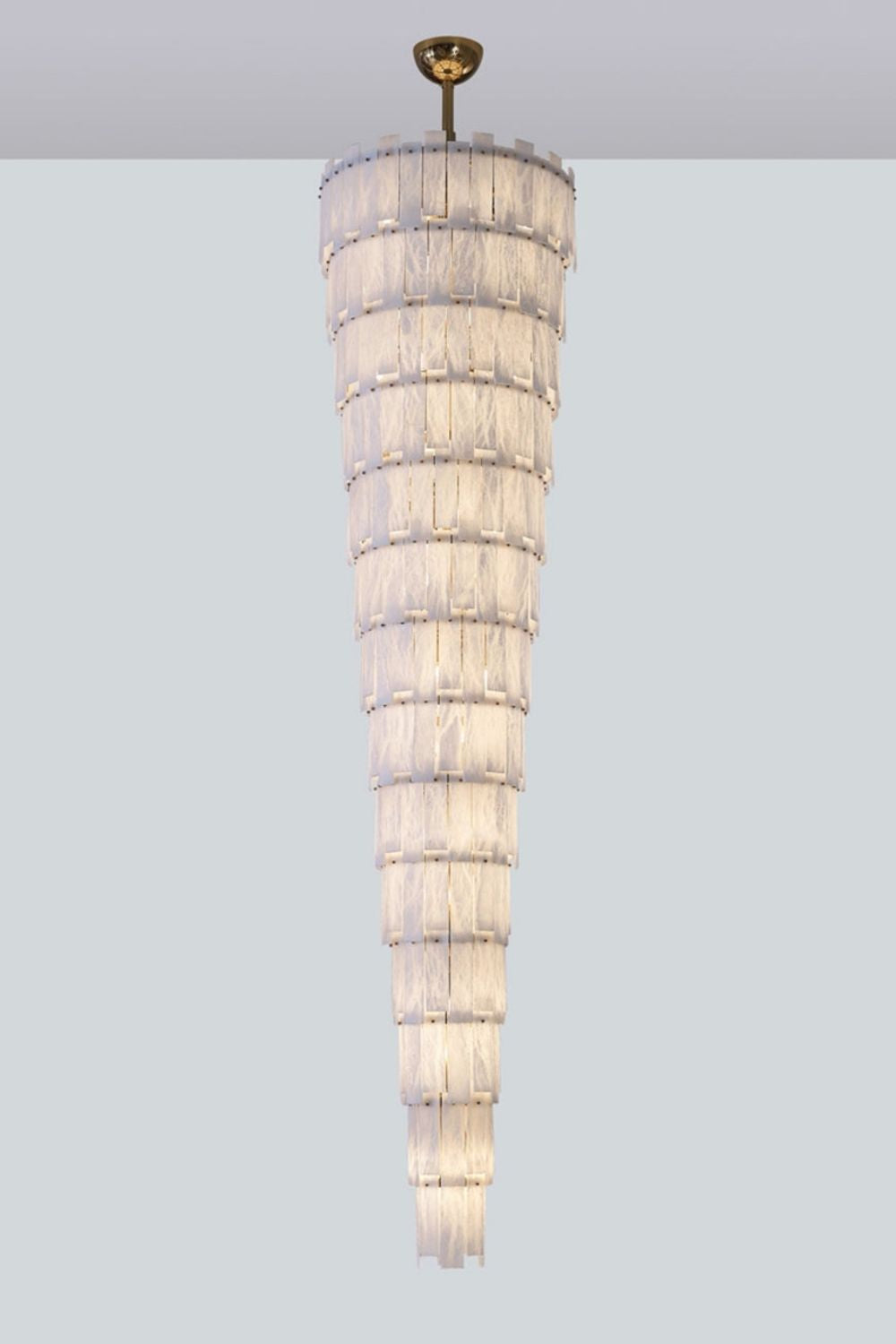 Tiered Rectangular Alabaster Chandelier - view 17 | everlamps