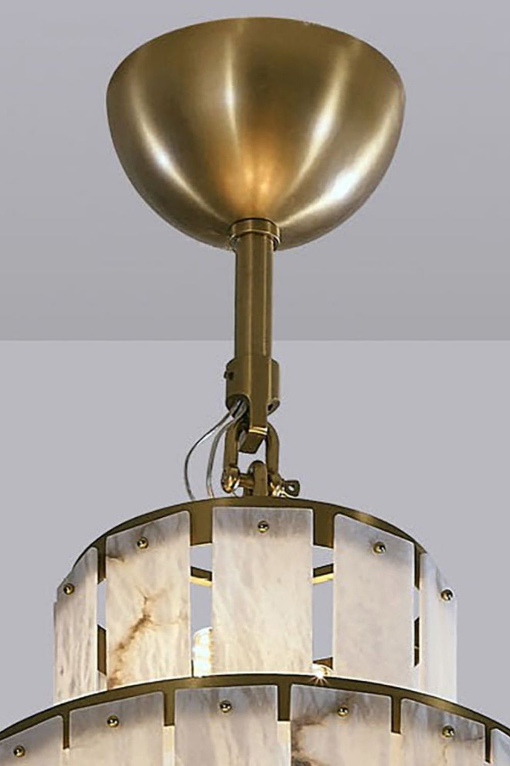 Tiered Rectangular Alabaster Chandelier - view 12 | everlamps
