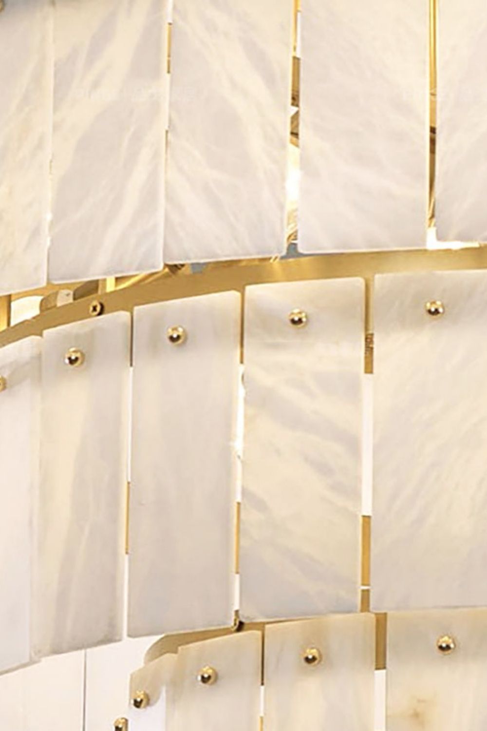 Tiered Rectangular Alabaster Chandelier - view 13 | everlamps